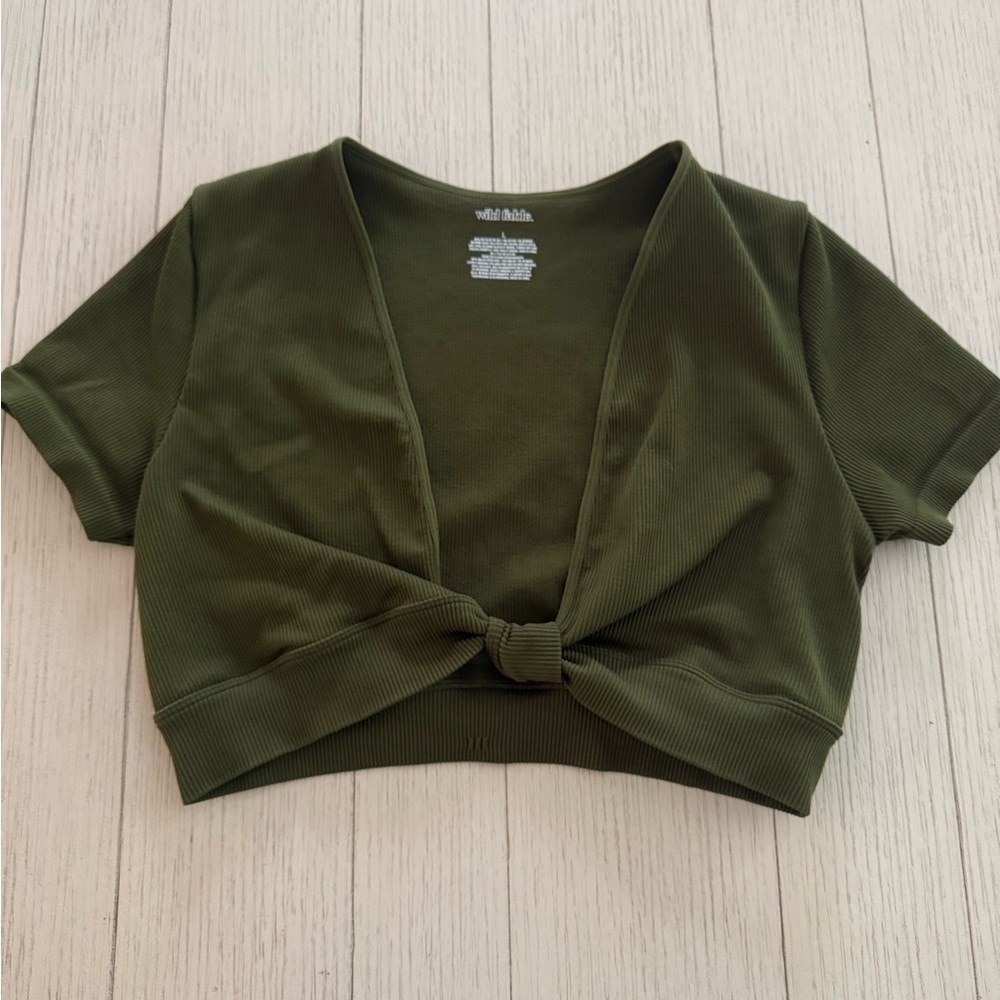 Olive Green Women's Crop Top
